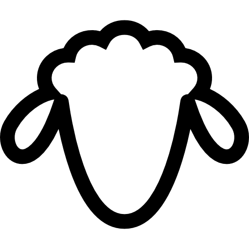 Sheep head sheep ewe face icon