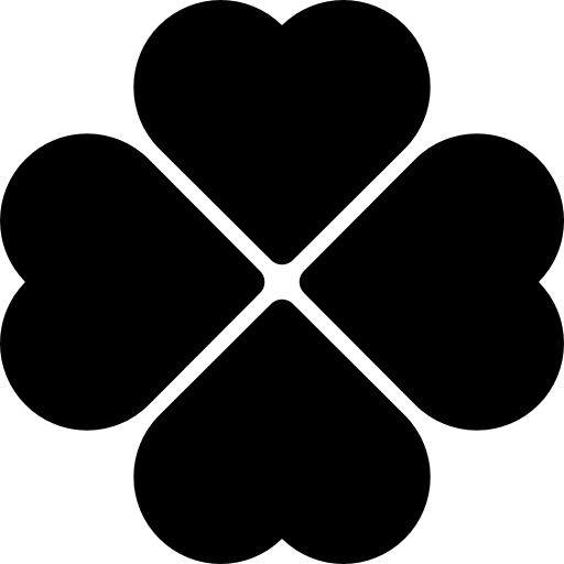 Four leaf clover clover leaf flower icon