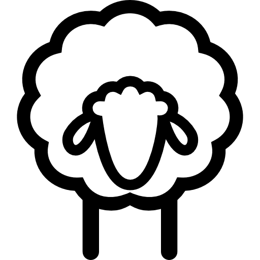 Sheep front lamb sheep animals icon