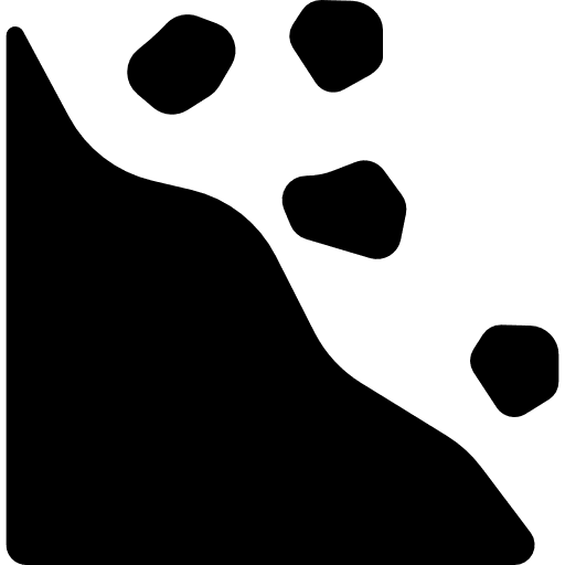 Avalanche nature landslide icon