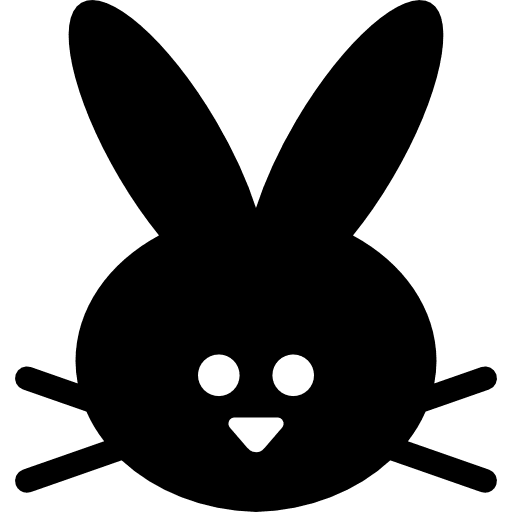 Cute bunny head animals rabbit pets icon