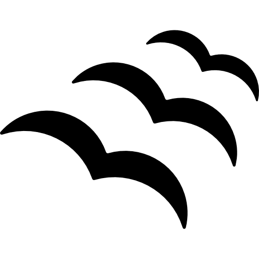 Flock of birds flock sky animals icon