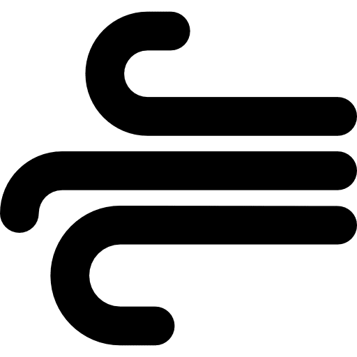 Wind gusts blow air flow wind icon