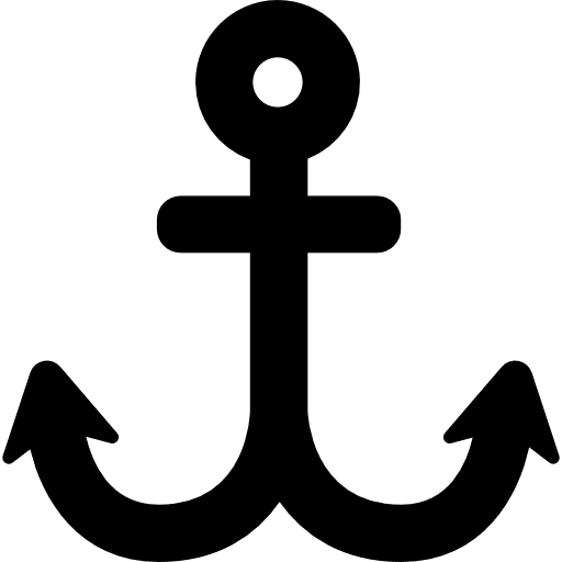 Boat anchor attach marine sailing icon