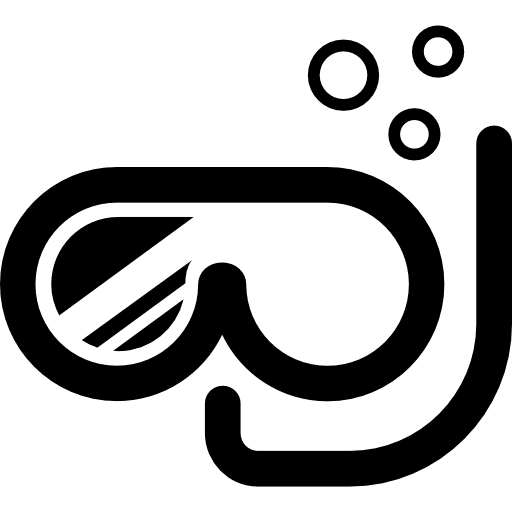 Diving mask underwater sports diver icon