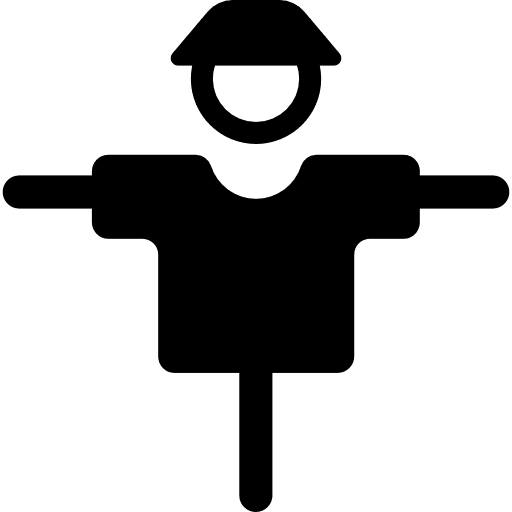 Scarecrow farm halloween icon