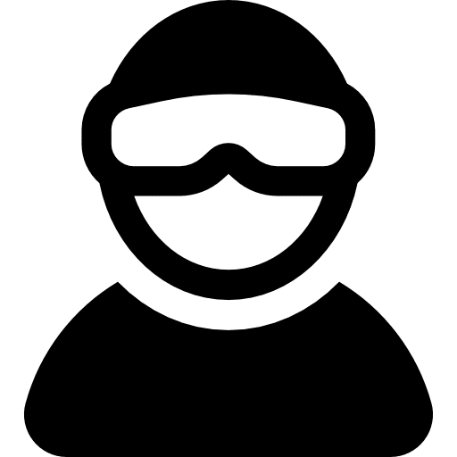 Skier winter sports ski avatar icon