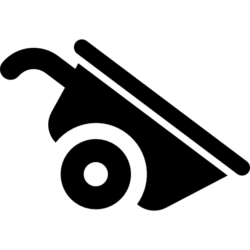 Wheelbarrow unload buildings load icon