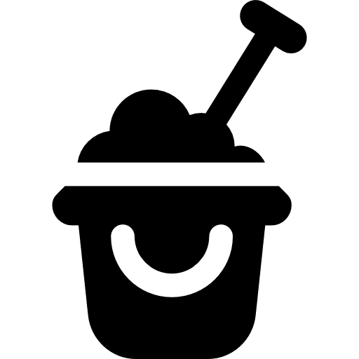 Bucket of sand sand bucket summertime beach icon