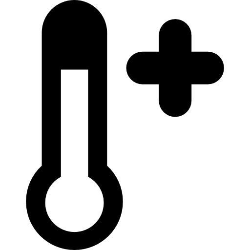 Rising temperatures mercury rise thermometer icon