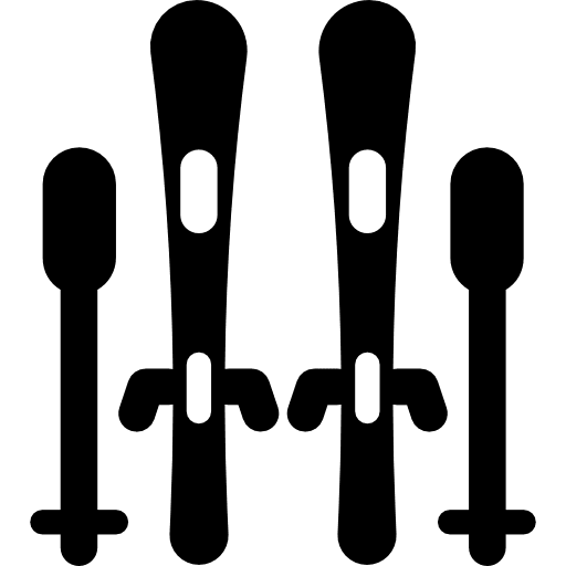 Ski equipment sports winter snow icon