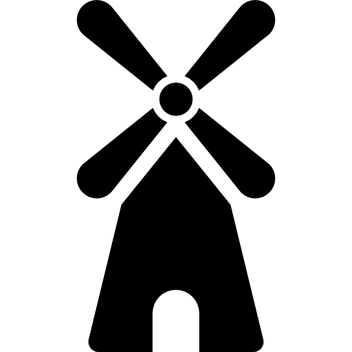 Windmill blades wind buildings icon