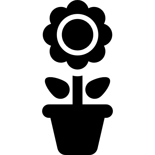 Daisy on pot flower nature flowers icon