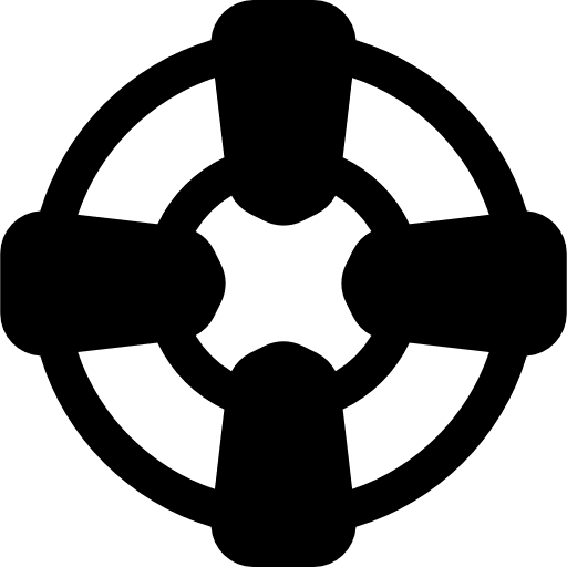 Life preserver rescue shapes life preserver icon