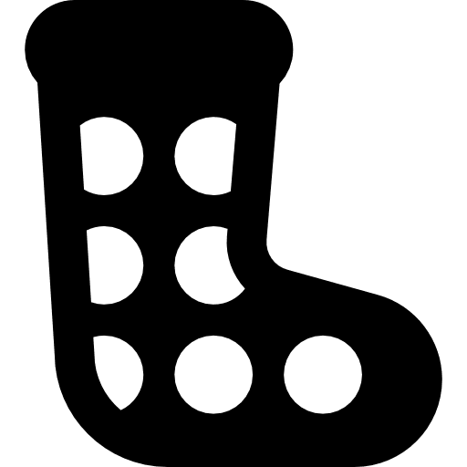 Winter sock with polkadots polka fashion sock icon