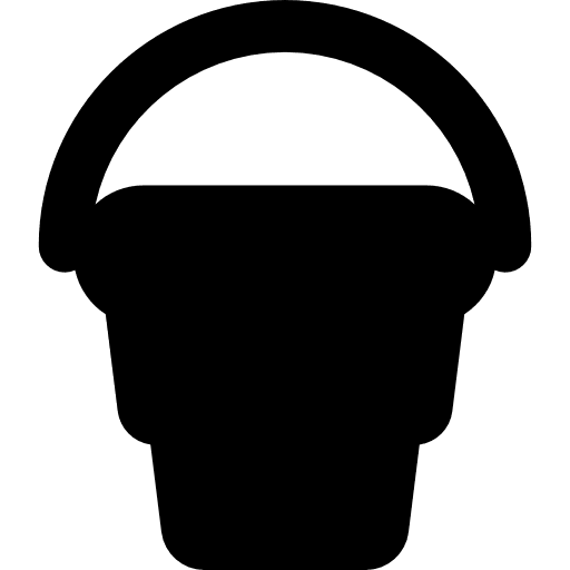 Bucket container shapes pail icon