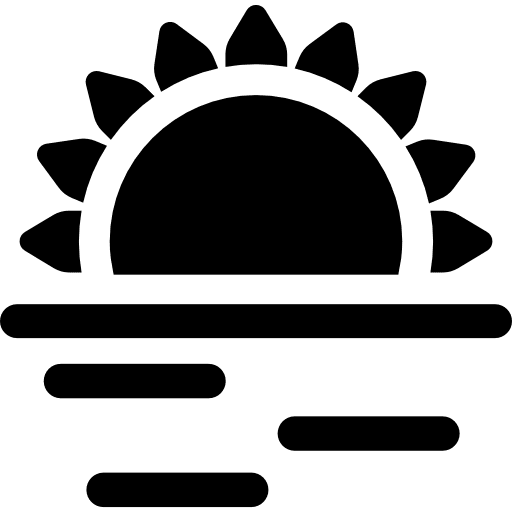 Sunset at sea sea nature sun icon