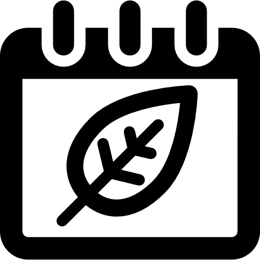 Autumn on the calendar leaf calendar autumn icon