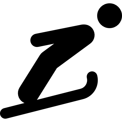 Ski jumping snow winter skier icon