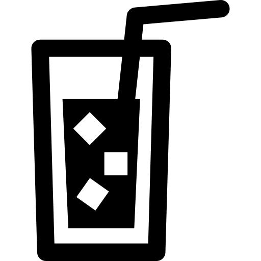 Cold drink refreshing soda ice tea icon