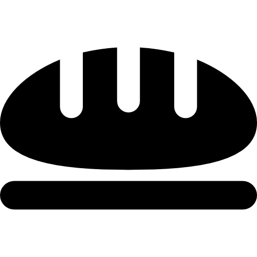 Loaf of bread bakery white bread food icon