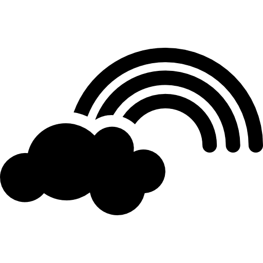 Rainbow weather nature weather forecast icon