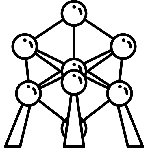 Atomium atomium monuments metal icon