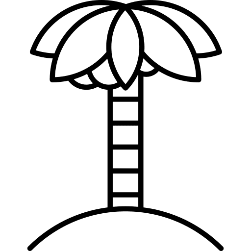 Beach tropical nature coconuts icon