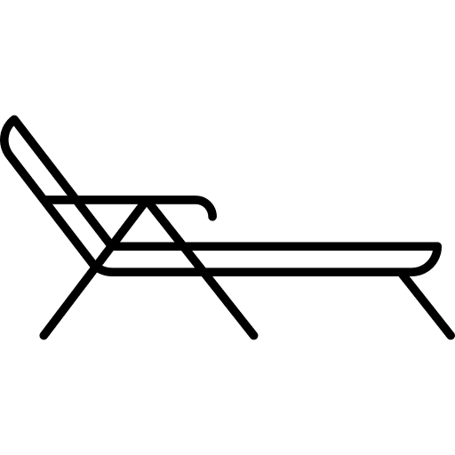 Deck chair sunny beach deck chair icon