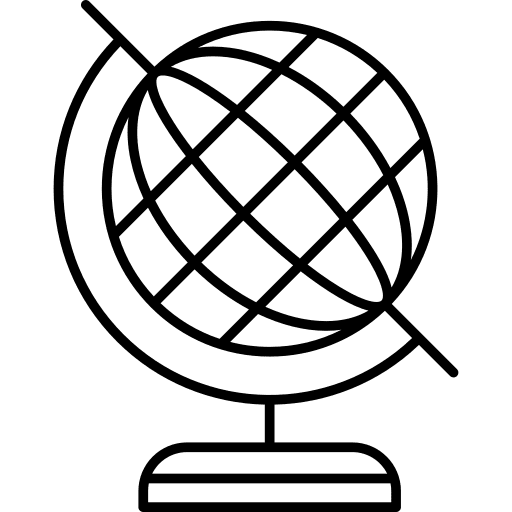 Map education globe grid earth globe icon