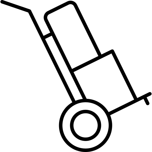 Box cart trolley delivery icon