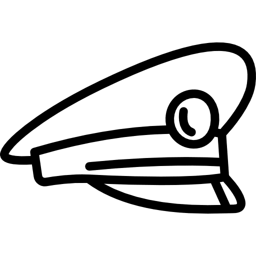 Captain cap accessory sailor nautic icon