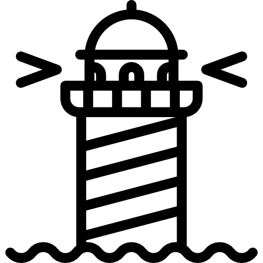 Lighthouse nautical sea buildings icon