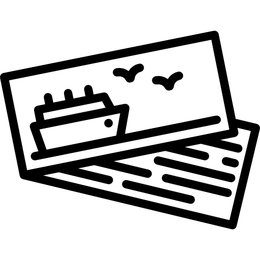 Tickets cruise trip travels icon