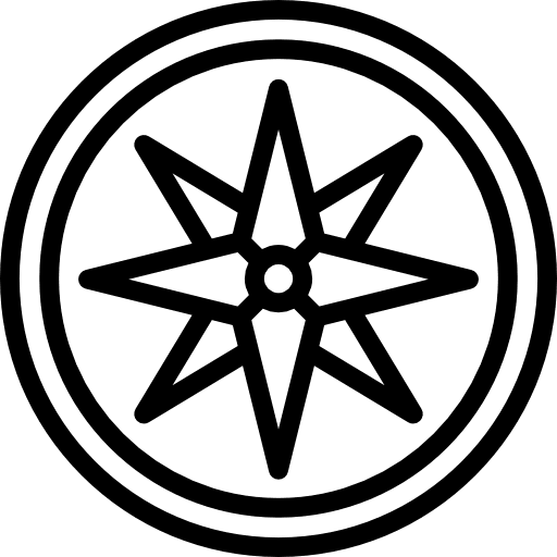 Compass directional nautical direction icon