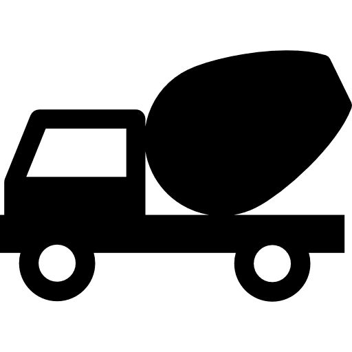 Mixer truck trucking vehicle transport icon