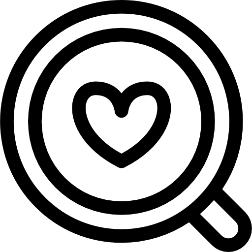 Coffee heart coffee cup coffee shop drinks icon