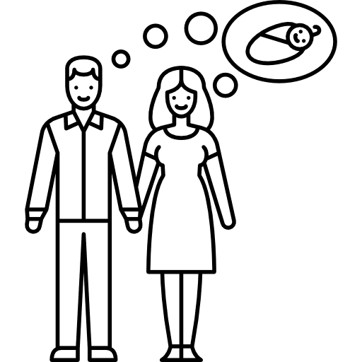 Childless couple people wife woman icon