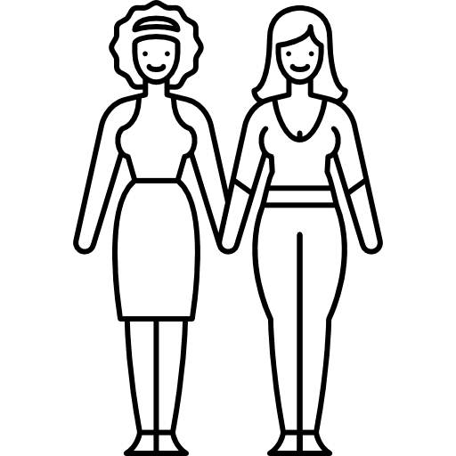 Lesbian couple loving people lovely icon