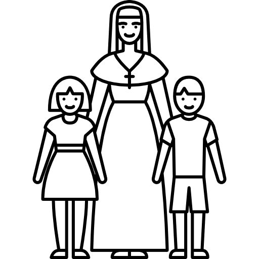 Orphans boy religious adoption icon