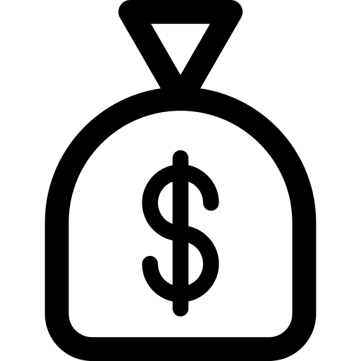 Money bag business commerce bank icon