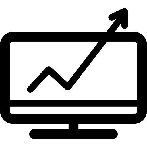 Monitor tv technology diagram icon