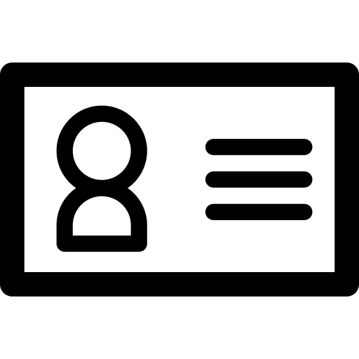 Business card id card identification business icon