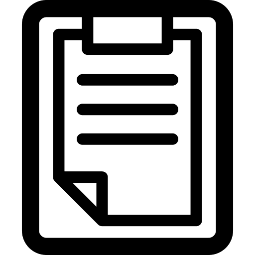 Clipboard checking verification tools and utensils icon