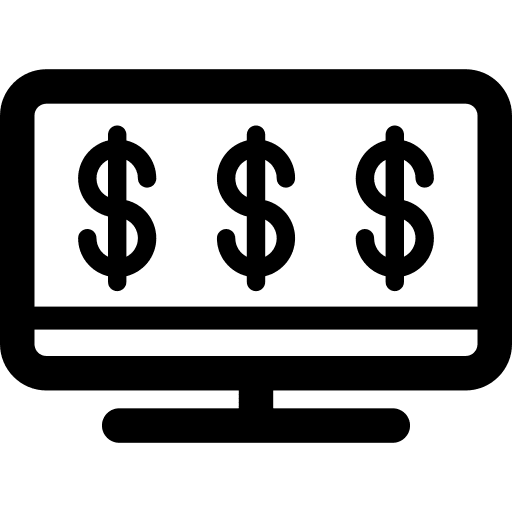 Computer technology computer money icon