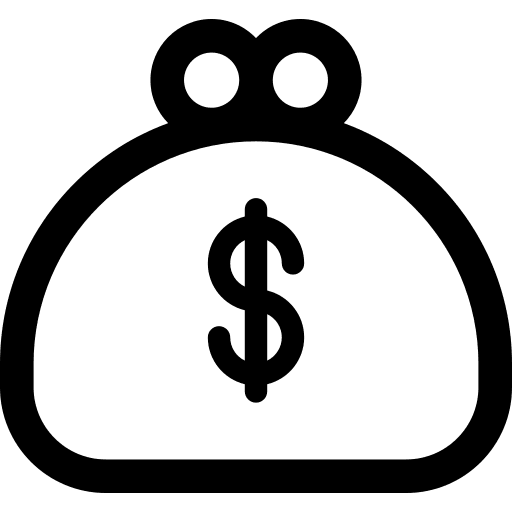 Purse business cash money icon