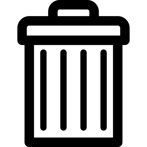 Trash tin trash tools and utensils icon