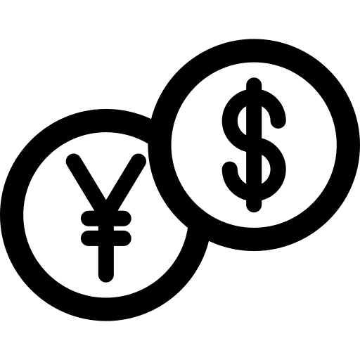 Yen yen dollar business icon