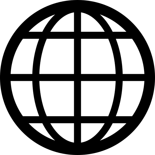 Global world grid earth grid worldwide icon