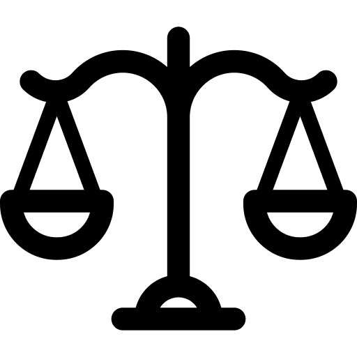 Libra zodiac law balanced icon